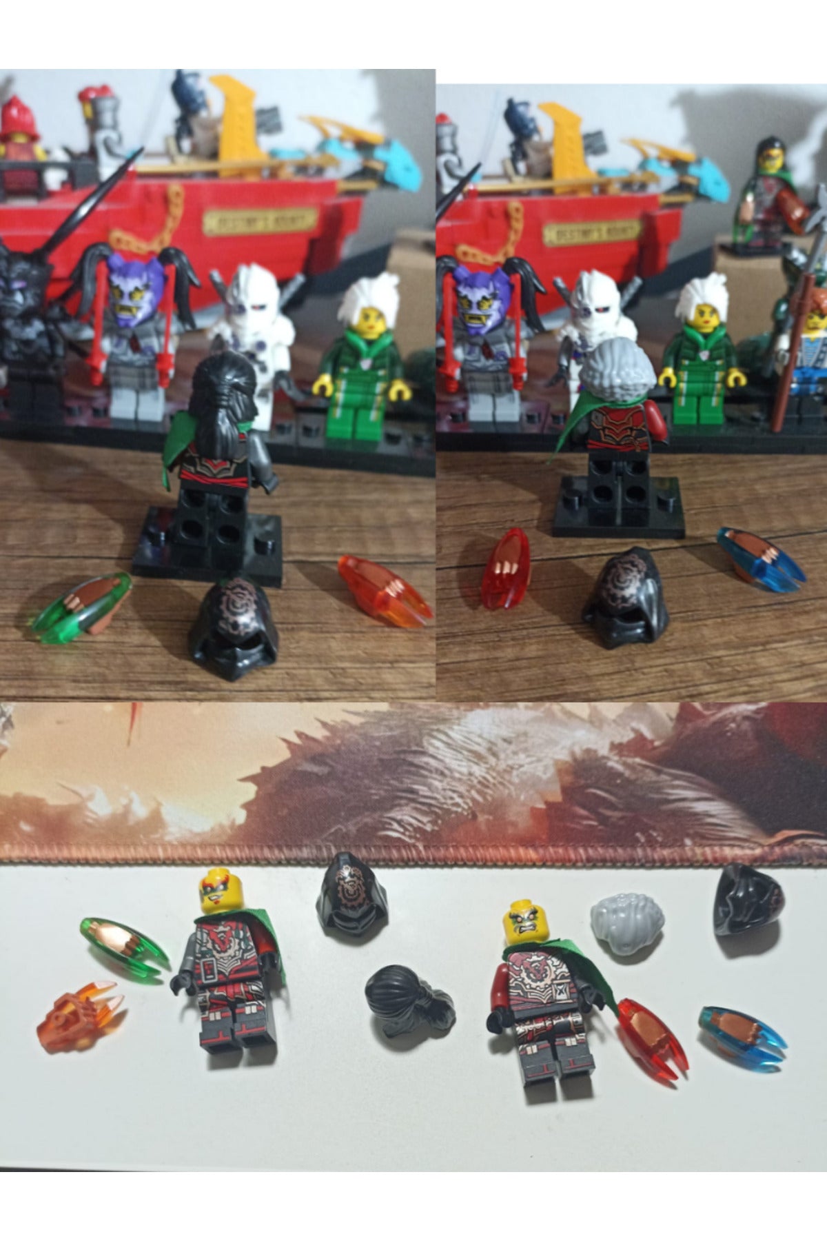 NinjA Acronix Crux Zaman İkizleri Hands of Time Figür Yapı Blok Oyuncak(Custom Özel Tasarım İkili Set)