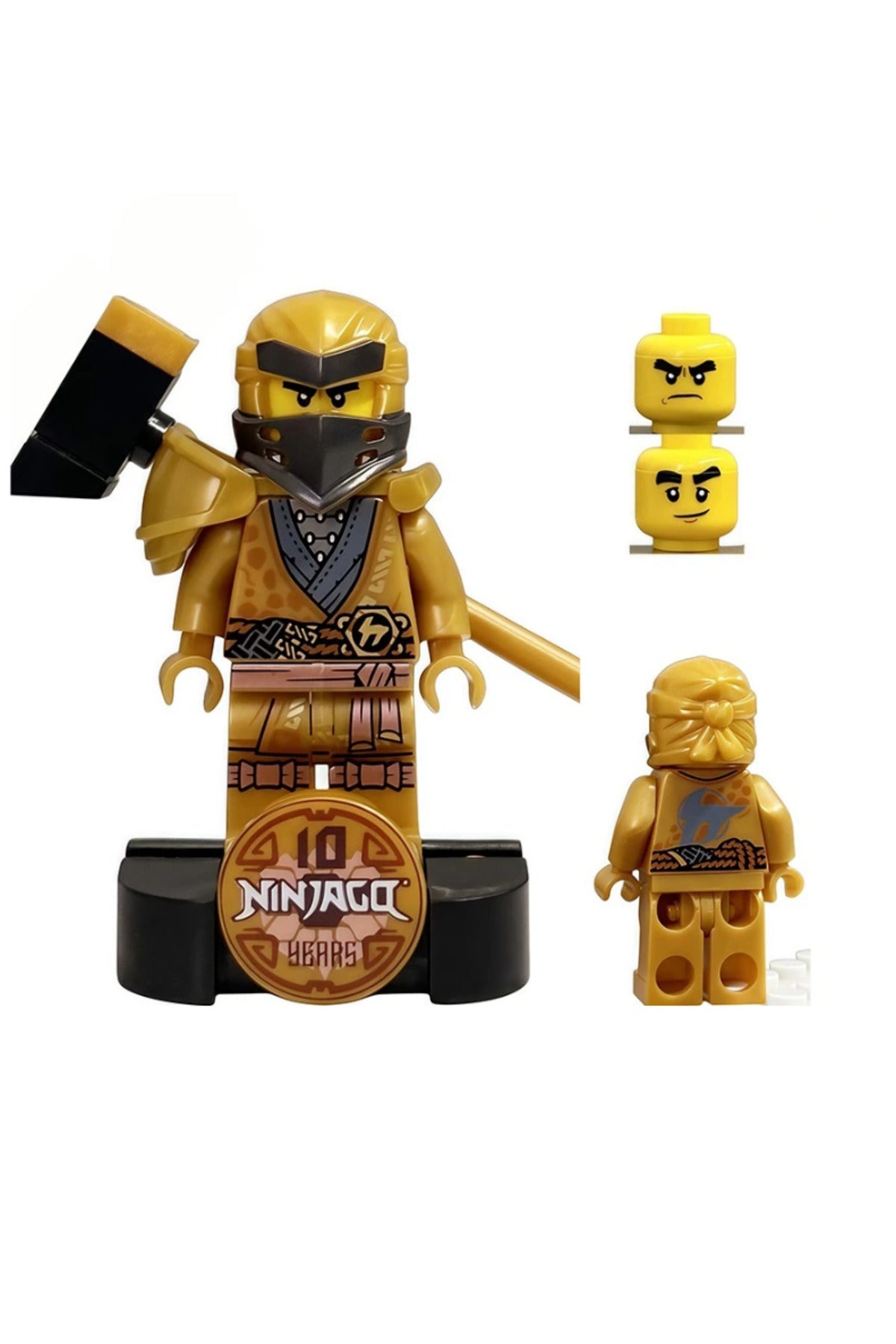 Ninja Altın Cole 10.Yıl Figür Yapı Blok Oyuncak(Custom Özel Tasarım)