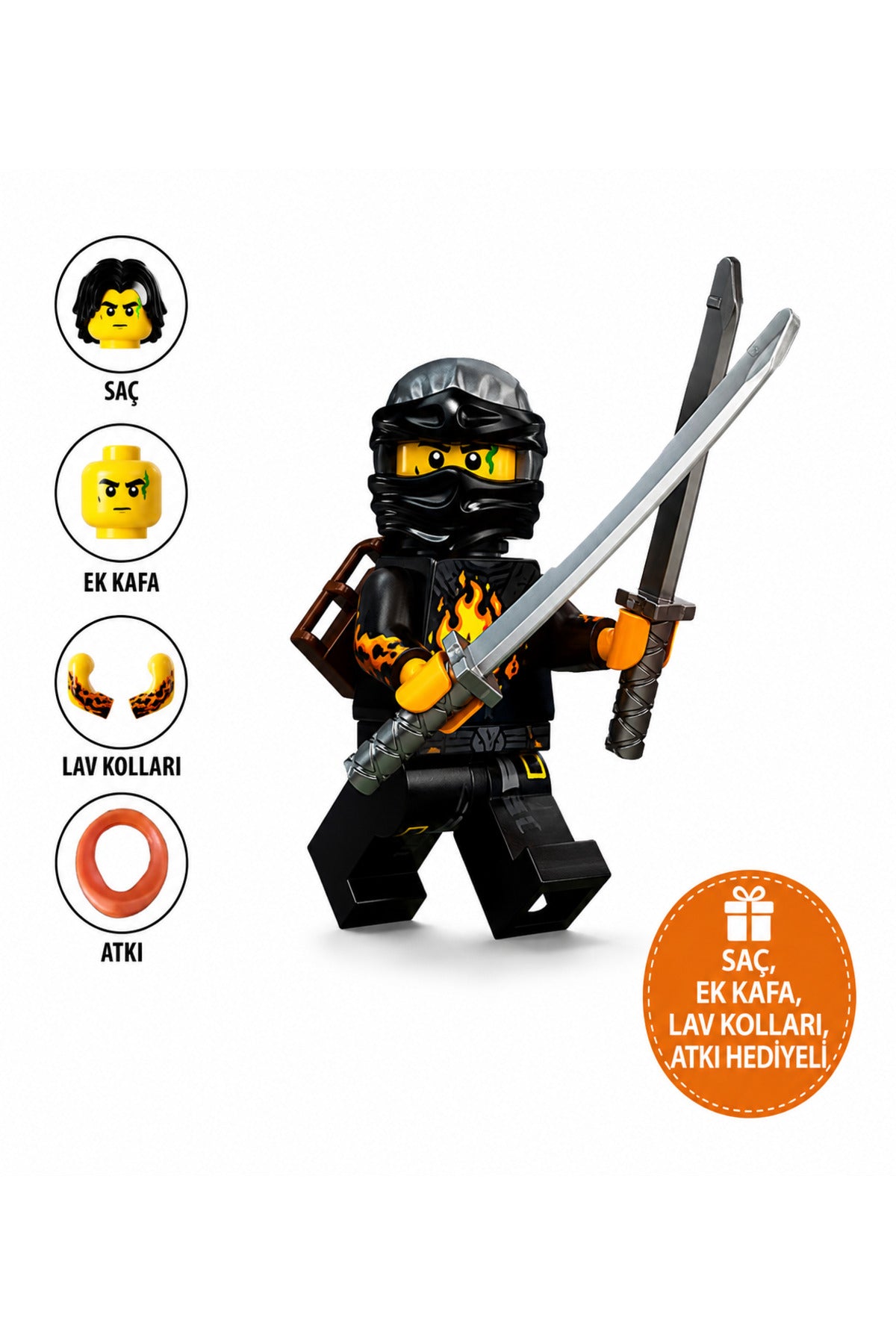 Ninja Cole RX Day of Departed Figür Yapı Blok Oyuncak(Custom Özel Tasarım,Bol Hediyeli)