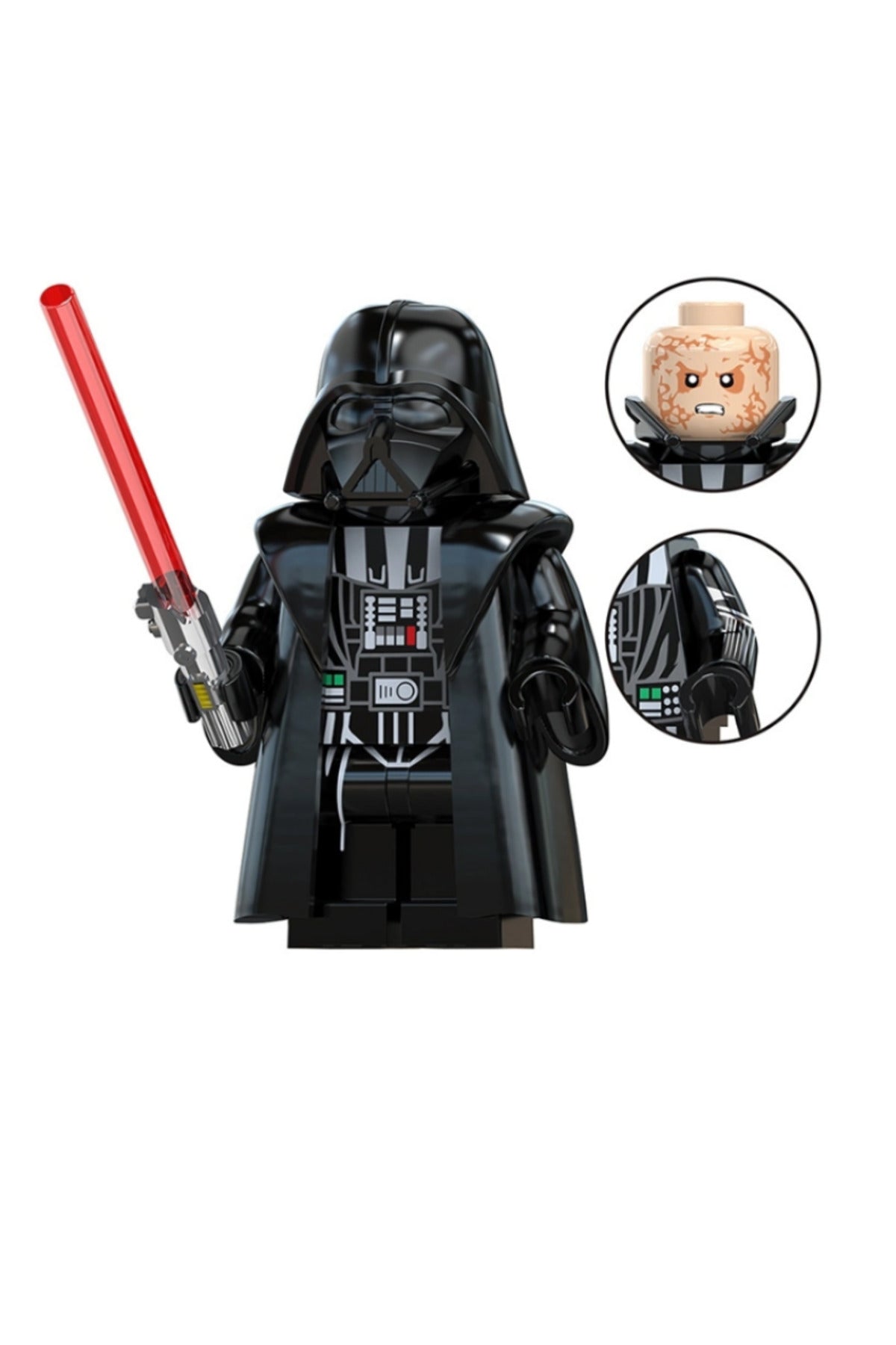 Darth Vader Sert Pelerin-Ek Kollar-Yeni Işın Kılıcı Figür Yapı Blok Oyuncak(Custom Model)