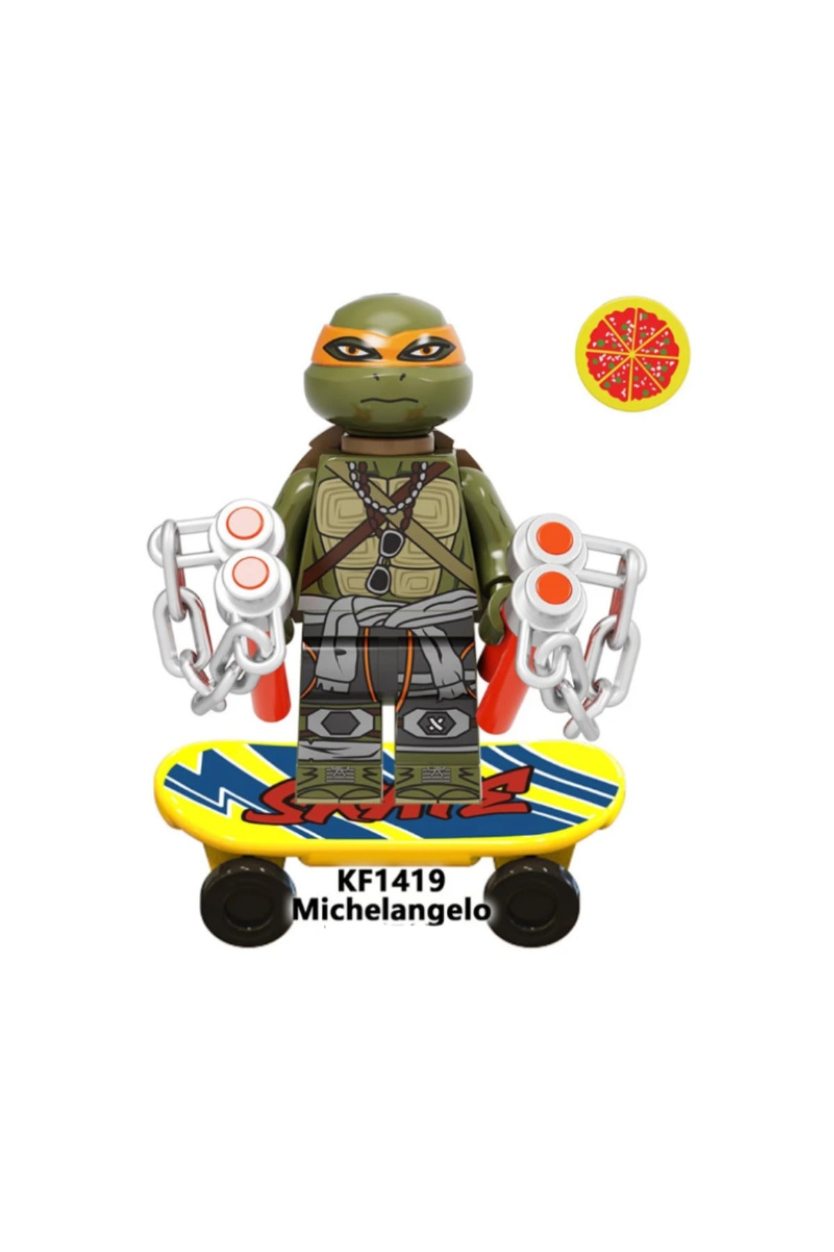 Michelangelo Ninja Kaplumbağalar TMNT Figür Yapı Blok Oyuncak(Custom Model)