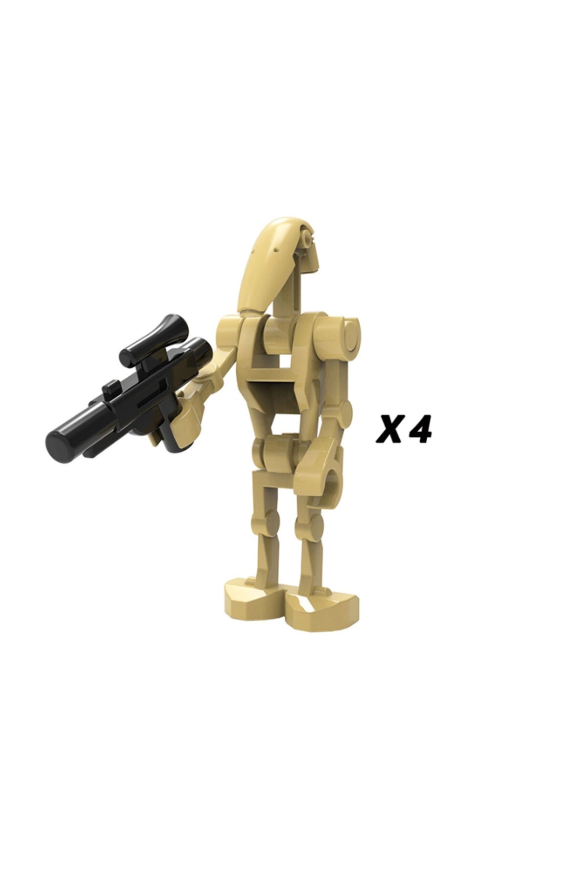 Sw B1 Battle Droid Clone Wars minifigür yapı taşları blokları oyuncak(4 adet,Klasik)