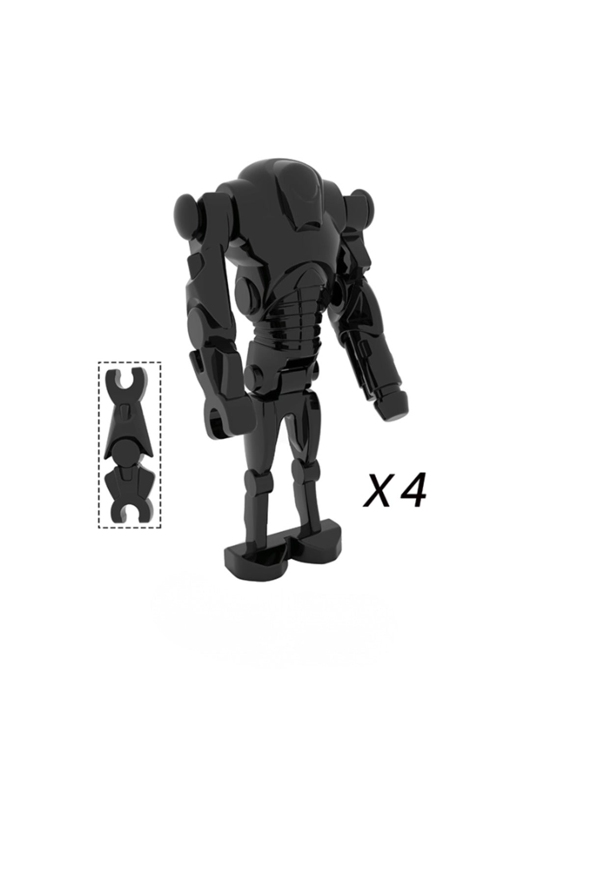 Sw B2 Super Battle Droid minifigür yapı taşları blokları oyuncak(4 adet,ekstra silah kollar dahildir)
