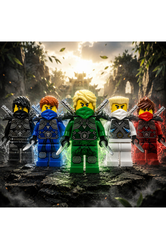 Kai Cole Lloyd Jay Zane Stone Armor Dörtlü Mini Figür Seti