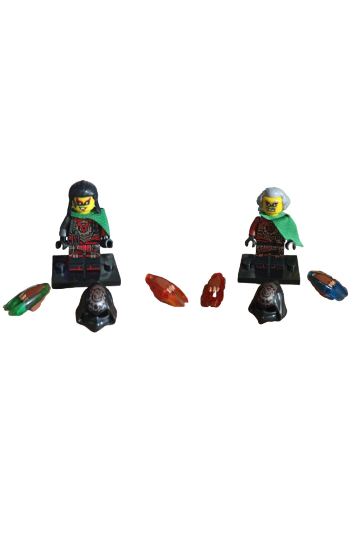NinjA Acronix Crux Zaman İkizleri Hands of Time Figür Yapı Blok Oyuncak(Custom Özel Tasarım İkili Set)