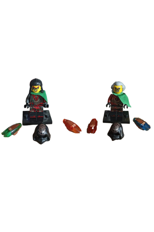 NinjA Acronix Crux Zaman İkizleri Hands of Time Figür Yapı Blok Oyuncak(Custom Özel Tasarım İkili Set)
