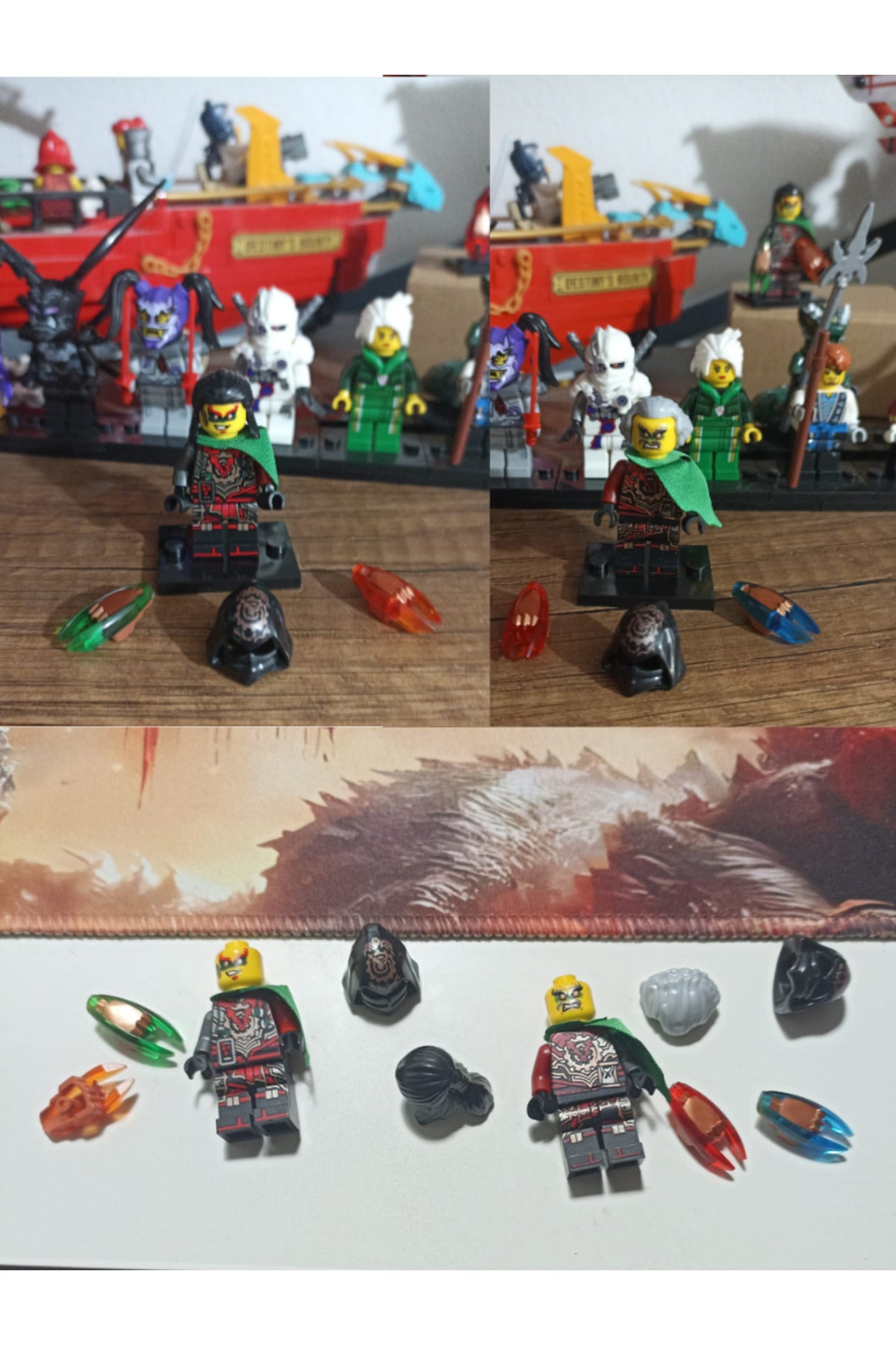 NinjA Acronix Crux Zaman İkizleri Hands of Time Figür Yapı Blok Oyuncak(Custom Özel Tasarım İkili Set)
