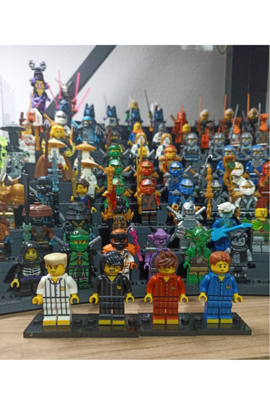 Ninja Pijamalı Set Kai Zane Jay Cole Figür Yapı Blok Oyuncak(Custom Özel Tasarım)