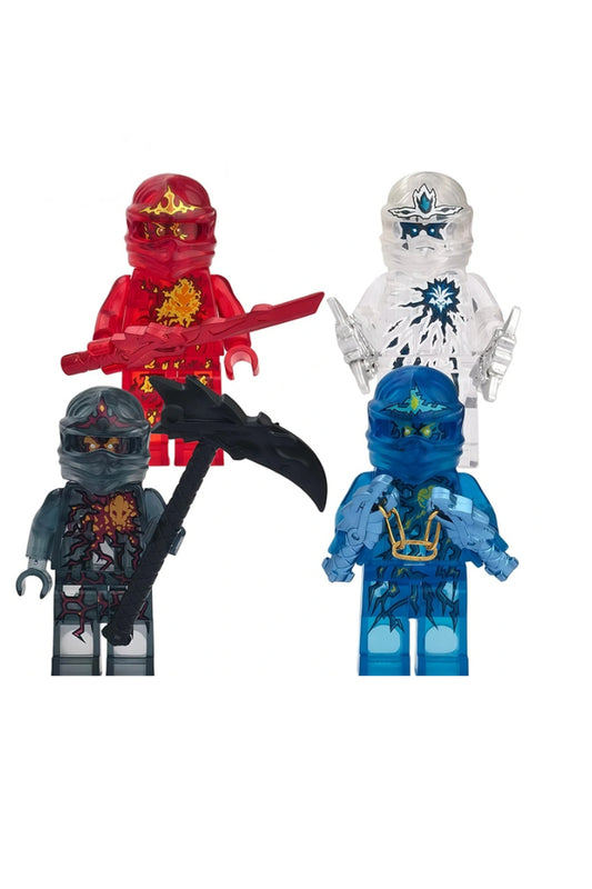 Ninja Kai Zane Jay Cole Set Clear Nrg Figür Yapı Blok Oyuncak(Custom Özel Tasarım)